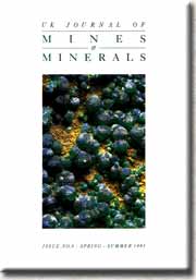 [USED] UK Journal of Mines & Minerals Issue No 9 spring Summer 1991