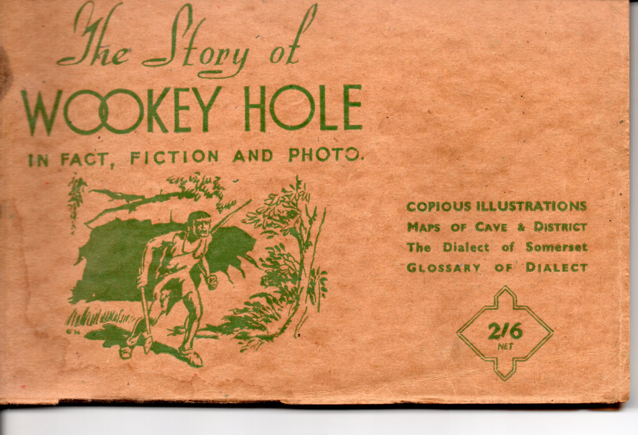 [USED] The Story of Wookey Hole in Fact, Fiction and Photo  , Copious illustrations plan of both caves District Road Map 